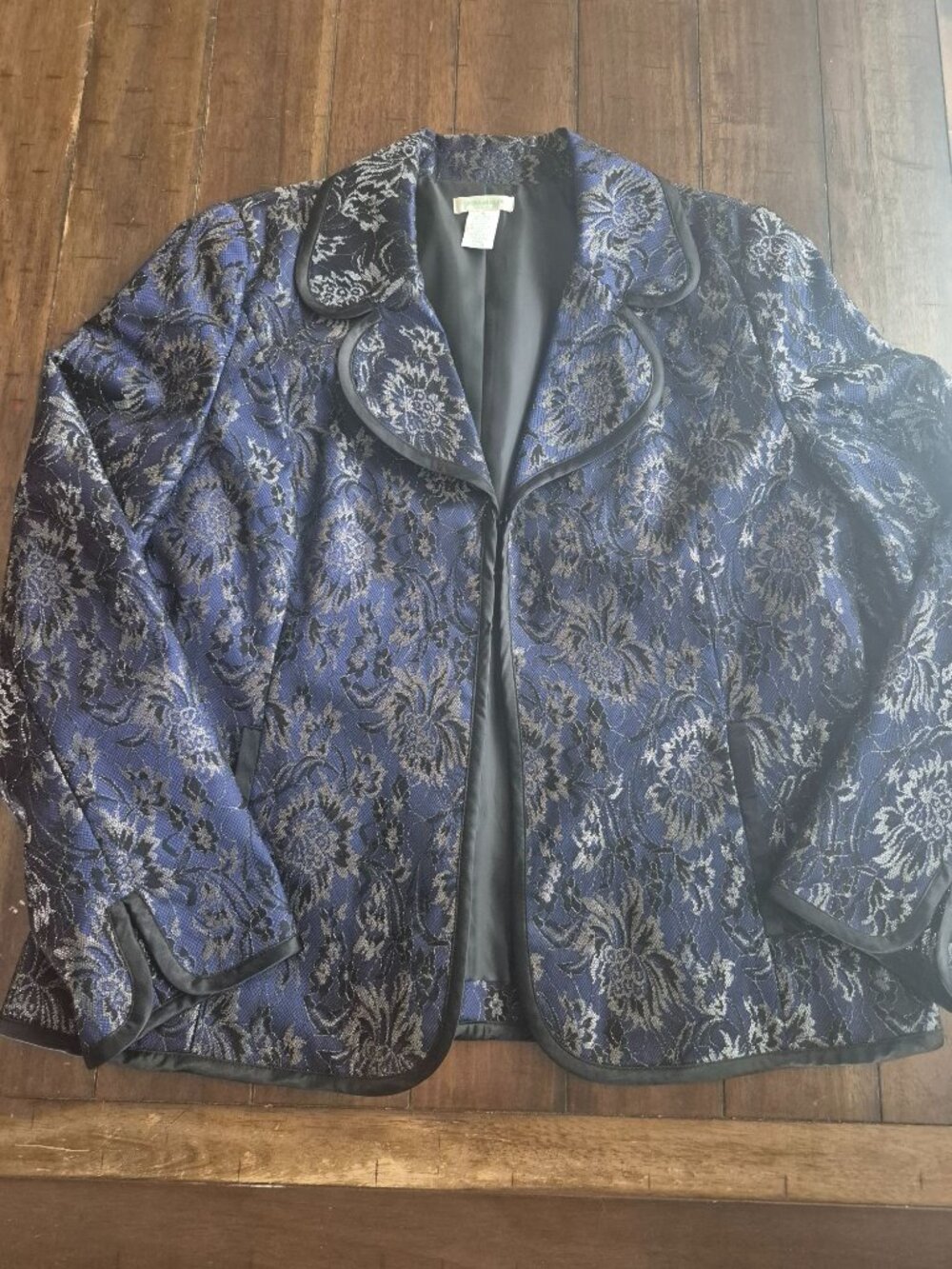 Laura Ashley Floral Brocade Jacket Womens Size M